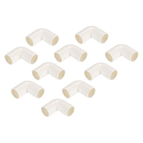 M METERXITY 10pz PVC Tubo Raccordi - Acqua Tubo Connettori Rapidi Connettori Adattatori, Attacco Presa 90 Gradi Gomito, Applica Esterni/Giardino (16mm ID)