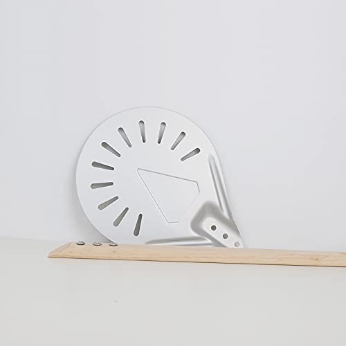 Geperforeerde Pizzaschep, Aluminium Pizzaschep, Grote Aluminium Pizzaschep, Gebruikt om Pizza te Bakken en Voedsel om te Draaien - Image 3