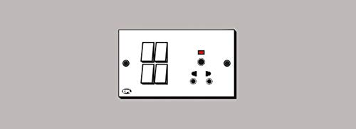 CPL 4 Gang Switch with Universal Socket.Provision for Regulator.(9623)