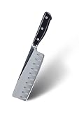 FOXEL Best Nakiri Knife Square Vegetable Knife - Hallowed Edge Razor Sharp Japanese VG10 High Carbon