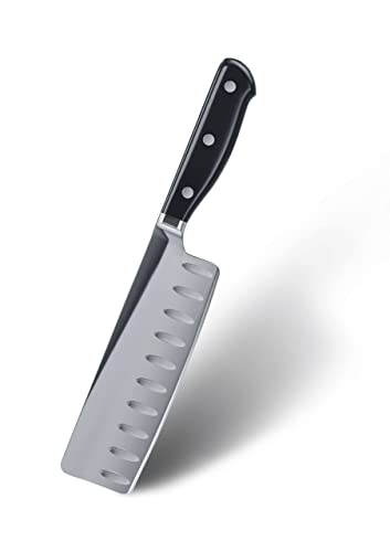 Foxel Best Nakiri Knife Square Vegetable Knife - Hallowed Edge Razor Sharp Japanese Vg10 High Carbon Steel - Full Tang Balanced Handle For Produce, Fruits, And Veggies #TOP5