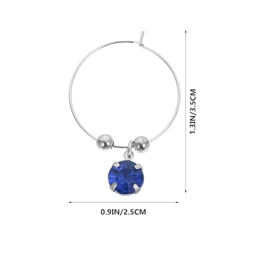 Anillos para copas de vino de acero y marcadores de copas Operitacx para bodas 2