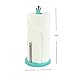 Steel Paper Towel Holder by Home Basics (Turquoise), Standing Paper Towel Roll Holder for Kitchen | Bathroom with Weighted Base and Tear Arm For Easy Operation | Countertop Paper Towels Holder