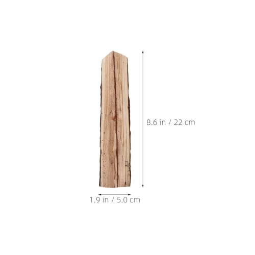 Bûches de Noël en bois rustique Luxshiny pour décoration de cheminée extérieure résistante