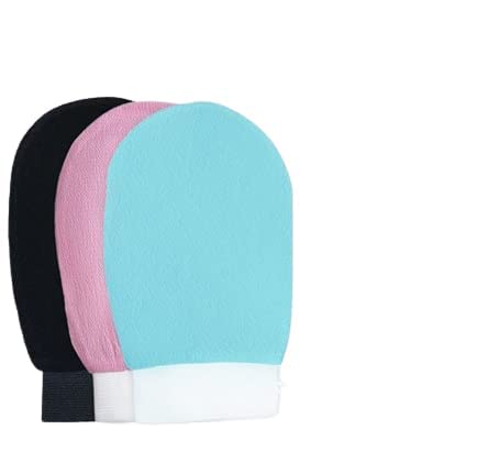 MIRARIYA exfoliating gloves for dead skin scrub cleaning washing for women baby girls boys, mitt magic peeling glove Exfoliator Scrubber for Deep Cleansing and a Healthy(3pcs-multi)