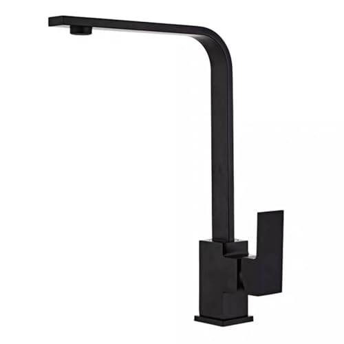 Fesatccoz Rubinetto da cucina quadrato, in acciaio inox, monoblocco per