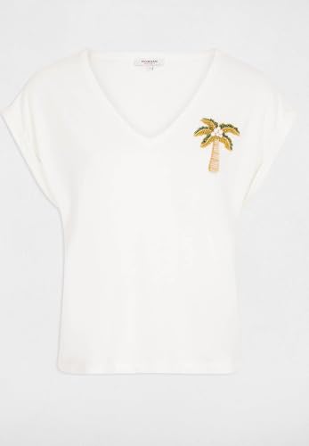 T shirt col v manches courtes femme - vue 8