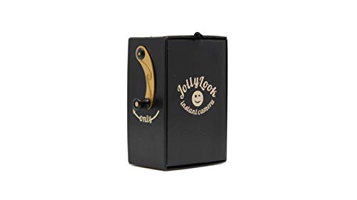 Jollylook Mini Instant Film Retro Camera - Cardboard Vintage Style - Analog and Folding - No Electronics and Manual Development Mechanism with Crank Handle!