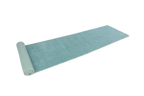 Tapis laine Inde Loom Gabbeh Mint 293x76 cm couloir