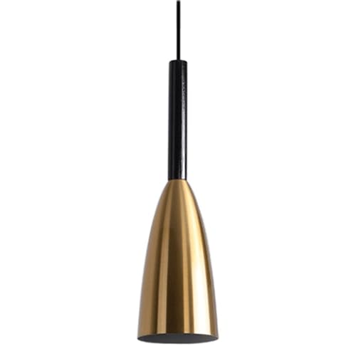 Lustre en fer américain E27 avec abat-jour noir pour couloir