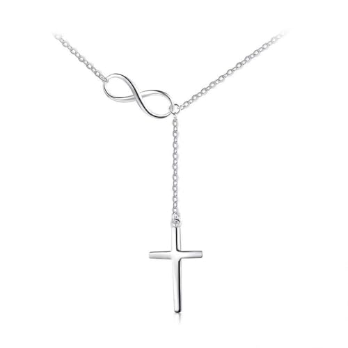 Colliers de chaîne de mode croisée Love Infinity pour femmes de mariage