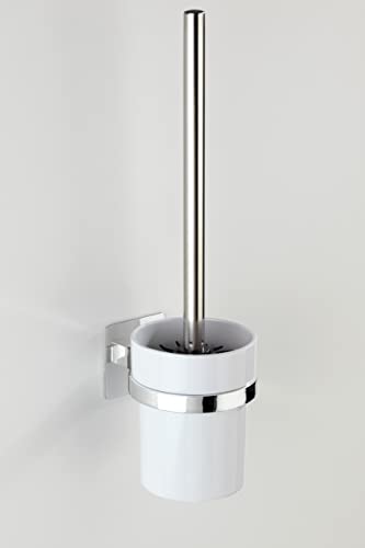 Brosse WC plastique ABS avec support de fixation murale adhésive - 8
