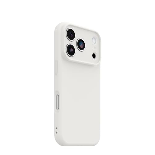 Image of OtterBox iPhone 17 Pro Figura Series Case - Crema White - Aesthetic, Silicone Phone Cases, Protective Minimalist Design, MagSafe iPhone Case with Camera Protection