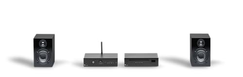 Pro-Ject Stereo Set E CD, All-in-one Hi-Fi Einsteiger Set mit Verstärker, CD Player und Lautsprecher, Inklusive Kabel (Schwarz)