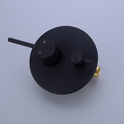 Esbant Complete Shower Faucet Set, Black Rain Shower System With 8 Inch Rain Shower Head And 3 Function Handheld Shower Head, Wall Mounted Brass Shower Kit Kitchen Sink Faucets #TOP6