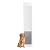 PetSafe 1-Piece Sliding Glass Pet Door for Dogs & Cats - Adjustable Height 75 7/8" to 80 11/16" X-Large, White, No-Cut Install, Aluminum Patio Panel Insert, Great for Renters or Seasonal Installation