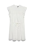 VERO MODA Damen Vmtrine Sl Short Lace Dress WVN Ga Noos, Snow White, X-Small