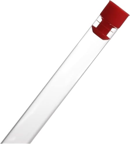 Tubos de ensayo de vidrio de borosilicato con tapón de plástico, resistencia a altas temperaturas, 16 x 160 mm, paquete de 20