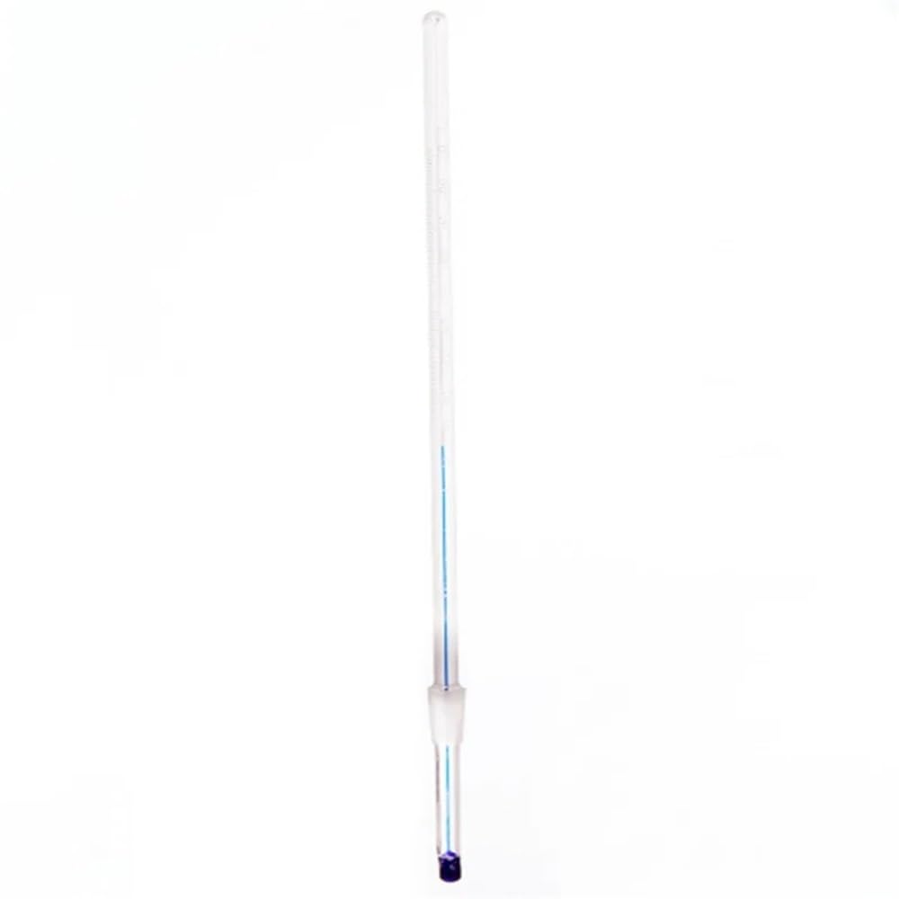 Cristalería de Laboratorio Termómetro con boca de molienda (azul oscuro), articulación 10/18, profundidad de inserción 25 mm/50 mm/76 mm, borosilicato T16(-20 to 110 C. 50mm)