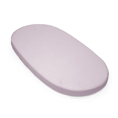 Sábana Bajera Sleepi V3 de Stokke, Lavender - Sábanas Suaves para Dulces Sueños - Hecha para la Cama Sleepi de Stokke - 100% Percal de Algodón Fino - Lavable
