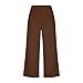 Women Office Work Business Casual Trousers Baggy Work Dress Pants High Waisted Wide Leg Pants Fashion Loose Slacks Brown