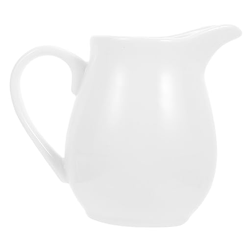 Garneck Ceramic Milk Jug Cat Gravy Boat Sauce Bowl with Handle Gravy Holder Dipping Sauce Cup Mini Containers Gravy Dispenser Condiment Boats Milk Creamer Pot Sauces Jug Ceramics White