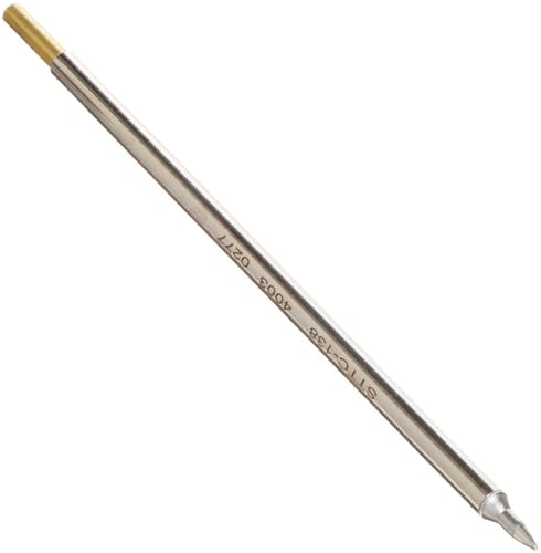 Metcal STTC-138 STTC Series Soldering Cartridge for Most Standard Applications, 775°F Maximum Tip Temperature, Chisel 30°, 1.5mm Tip Size, 9.9mm Tip Length
