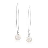 Ross-Simons 8-8.5mm Cultured Pearl Threader Drop Earrings