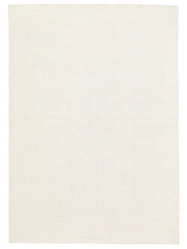 RugVista Handloom Flat, Alfombra, Kilim Moderno, 200 x 300 cm, Rectangular, Pelo Corto, Sala de Estar, Comedor, Dormitorio, Limpieza en seco, Certificado Care & Fair, Off Blanco