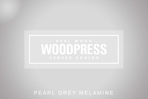 WoodPress® 19mm Perlgrau Melamin Kantenumleimer mit Schmelzkleber – 7,5m Rolle – Einfaches Aufbügeln für Heimwerker