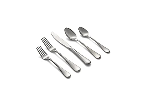 Cambridge Silversmiths Eloquence 20-Piece Flatware Silverware Set, Service For 4, 18/10 Stainless Steel, Includes Forks/Spoons/Knives #TOP16
