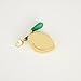 Lemon Shaped Coin Purse with Keychain, Mini Wallet, Yellow and Green, Cute Fashion Accessory