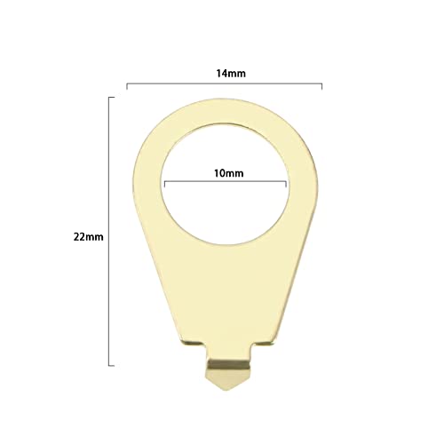 EMSea 10PCS Guitar Knob Pointers Plate Compatible with Gibson Les Pauls Electric Guitar Knob Position Indicators Instrument Parts 10mm ID 14mm OD Gold - Image 4
