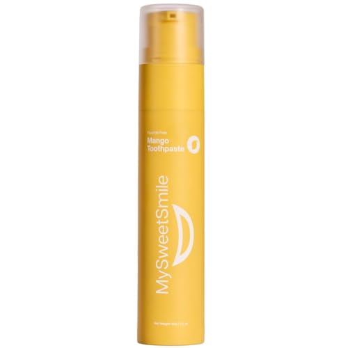 MySweetSmile Dentifricio Al Mango - Formula Senza Fluoro - Dentifricio Adatto Ai Bambini - Pulizia Profonda - Protezione Contro Le Carie - Gusto Succulento Di Mango - 60g