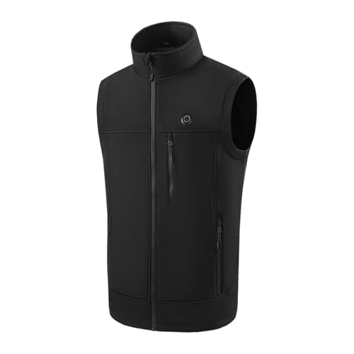 Wilgure Gilet termico da uomo con connettività USB 3 Opzione di calore 9 Cuscinetti riscaldanti Giacche Riscaldate Per E Scaletta Sport Inverno Giacche Riscaldate Per Gli Uomini, Nero , M