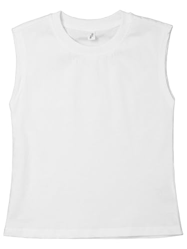 Kids Boys Cotton Sleeveless Crop Tank Top Tshirt Solid Color Sports Vest Outdoor Athlecamisole4