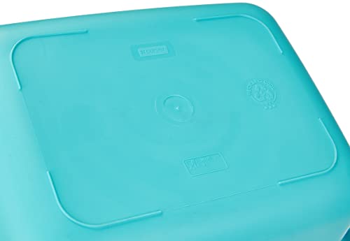 CURVER Waschschüssel, rechteckig, 9 l, für Haushalt, Küche, Fußbäder, Pediküre, praktische und stapelbare Waschschüssel, für Geschirr, Gemüse, 38 x 30,4 x 13,1 cm, türkisblau