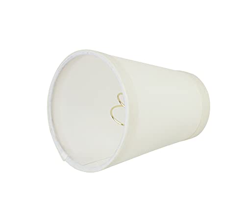 Aspen Creative 32666-2 Small Hardback Empire Shape Chandelier Clip-On Lamp Shade Set (2 Pack), Transitional Design in White, 4" Bottom Width (2 1/2" x 4" x 5") by Aspen Creative - Image 4