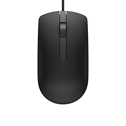 Image of Dell MS116 Wired Optical Mouse, 1000DPI, LED Tracking, Scrolling Wheel, Plug and Play