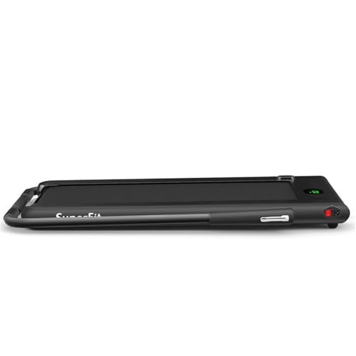 Image of Pemberly Row 2.25HP Folding Treadmill, Black Plastic, Compact Design, 2-in-1 Running /Walking Modes with Remote Control, Bluetooth Speaker, LED Display, 40 inchx16 inch Running Area, Home Gym Fitness Use