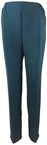 K-Milano Senior Trousers Women's Short Size Winter Slip-On Trousers with Elastic Band Pockets with Zip, petrol, 48-50 Kurz K-Milano Senior Trousers Women's Short Size Winter Slip-On Trousers with Elastic Band Pockets with Zip, petrol, 48-50 Kurz