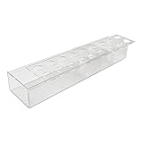 Funtasica Rechteckige Blumenvase aus Acryl, lang, moderner Blumenbehälter, Pflanztopf, dekorative Vase für Büro, Tischdekoration, Desktop-Party-Dekoration, 45 cm x 10 cm x 6,5 cm