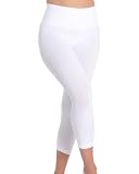 SlimMe High Waisted Shapewear Leggings, Tummy Control Compression White