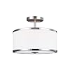 Feiss SF335SN/CH Lighting-Prospect Park-Two Light Semi-Flush Mount in Period Uptown Style-12.75 Inch Wide by 10.25 Inch High #3
