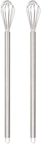 American Metalcraft SBW9 9" Stainless Steel Mini Bar Whip - Pack of 2