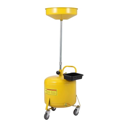 Image of Aptliton 30L Waste Oil Drain Tank with Adjustable Funnel, Portable Air-Operated Drainer for Waste Oil, Fluid Transfer, Heavy-Duty, Rust-Proof, w/Wheels & Toolbox