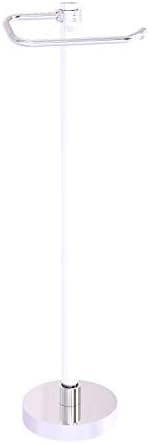 Allied Brass CVTS-25D Clearview Collection Euro Style Free Paper Holder with Dotted Accents Toilet Tissue Stand, Polished Chrome