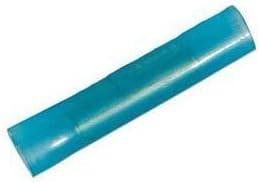 100 Blue Nylon Insulated Seamless Butt Splice Connectors Non-Flared Entry 16-14 AWG by A Plus Parts House (Made in USA)
