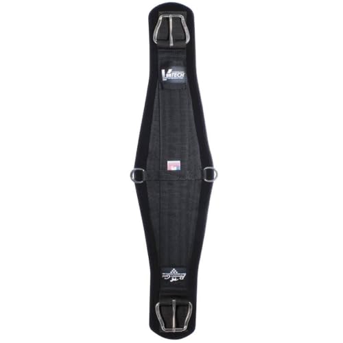 Professionals Choice Equine Ventech Roper Cinch Talla 28 Pulgadas , Color Negro