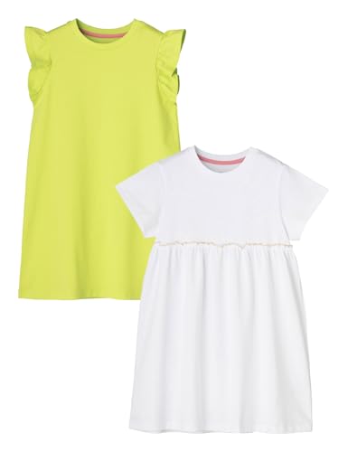 LAPASA 2 Pack 100% Cotton Girls Dress Tee for Girls Children School Sports Indoor & Outdoor G20